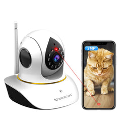 VSTARCAM face avant montrant lentille 3MP et boîtier pour surveillance claire