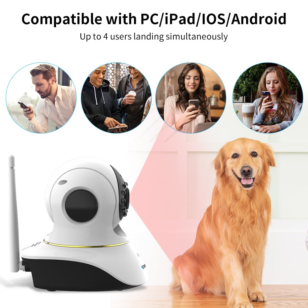 VSTARCAM affichée dans l'application montrant contrôle du laser et audio