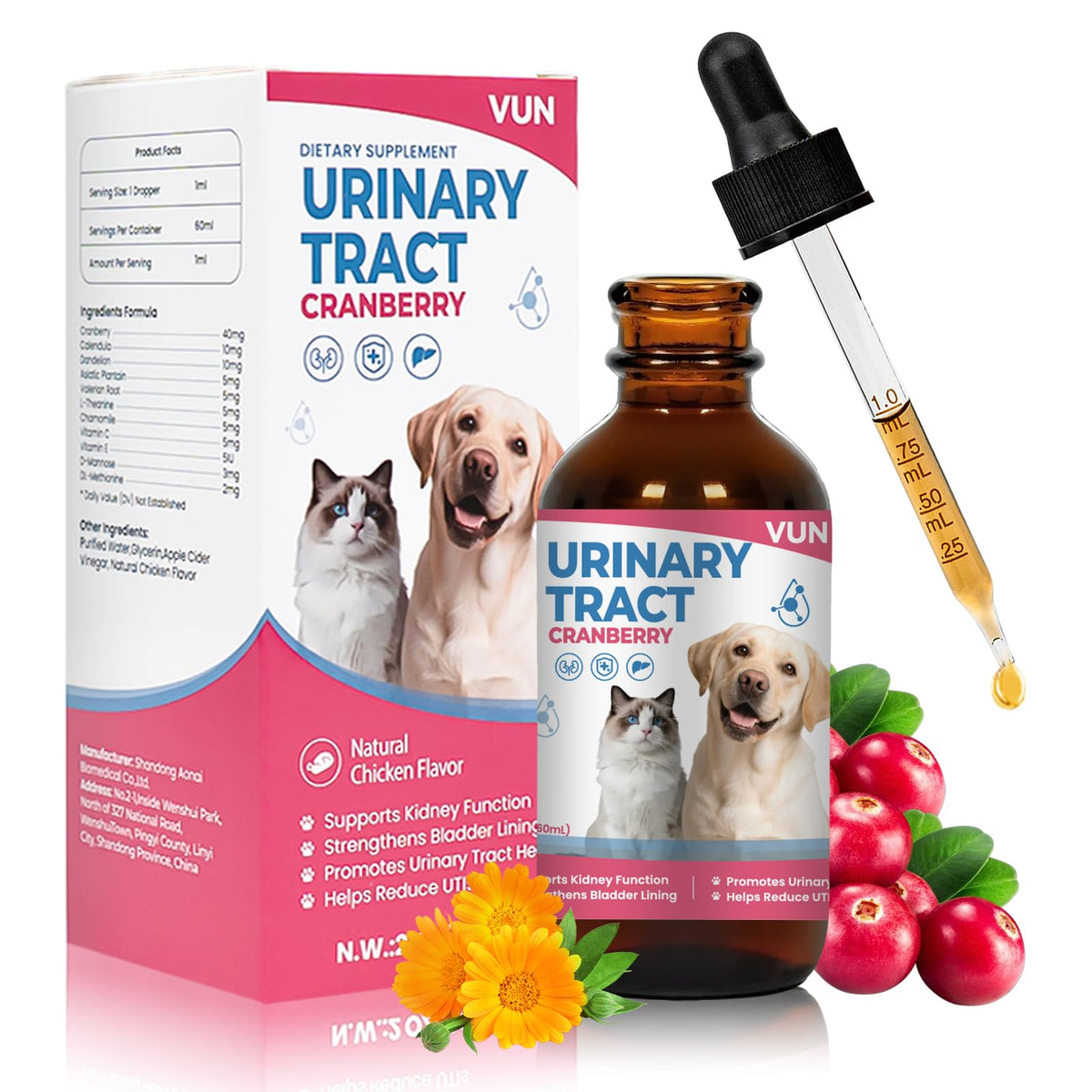 VUN emballage avant montrant nom du produit et usage pour confort urinaire