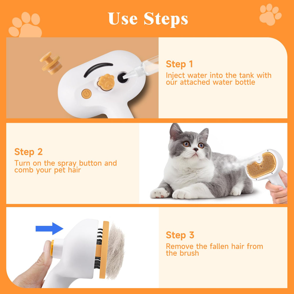 VVWVVW brosse utilisée sur chat pour un démêlage doux et efficace