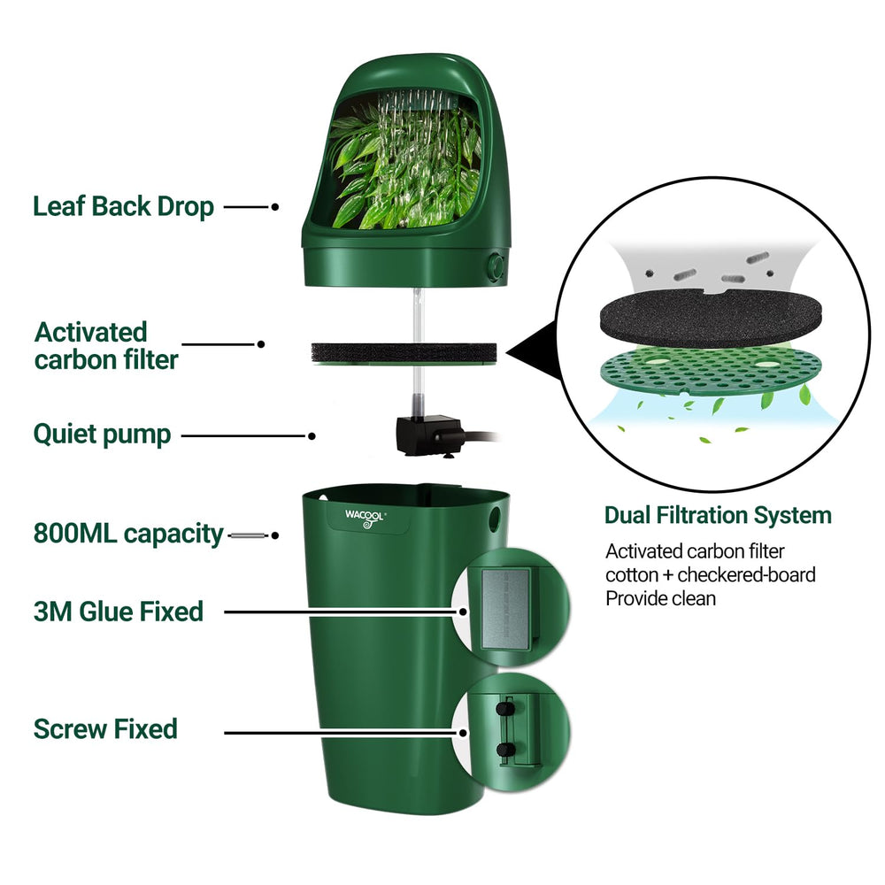 WACOOL TERRA réservoir 800 ml ouvert, facilite remplissage prolongé