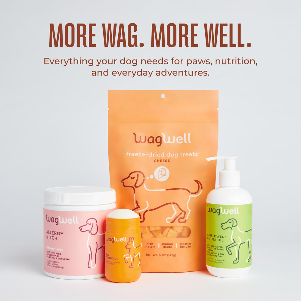 WagWell lifestyle chien heureux après soin pour coussinets protégés