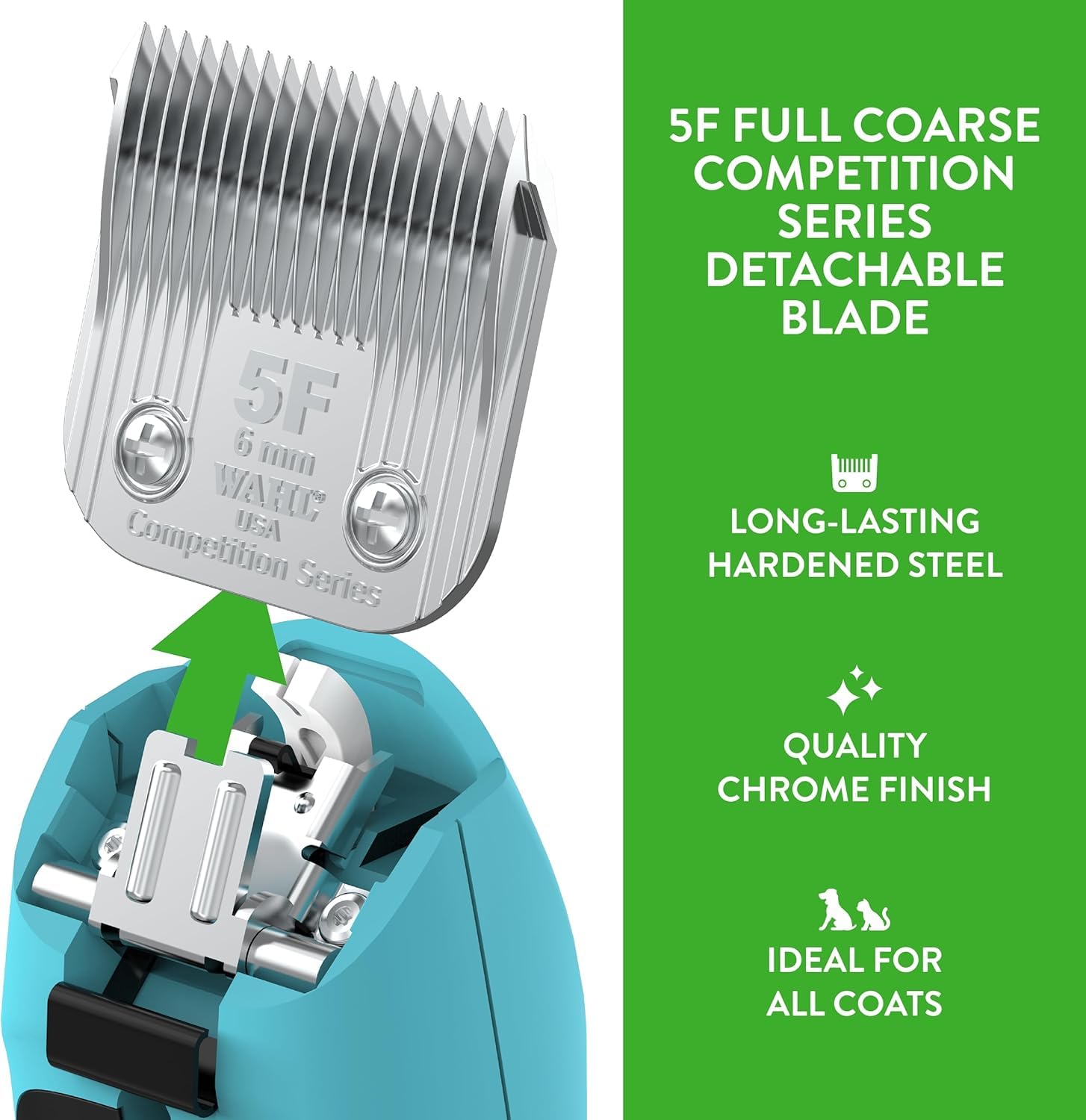 Wahl 5F montée sur une tondeuse Wahl pour installation facile