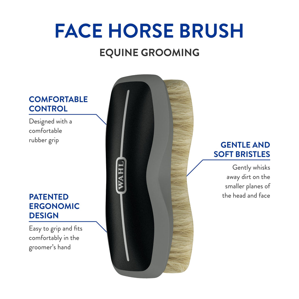 Wahl gros plan poils de la brosse montrant la texture douce pour finition brillante