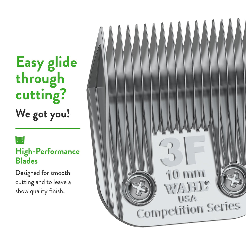Wahl lame competition finition chrome résistante montrant protection anti-corrosion