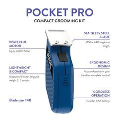Wahl Pocket Pro Equine tenue en main montrant maniabilité et sûreté