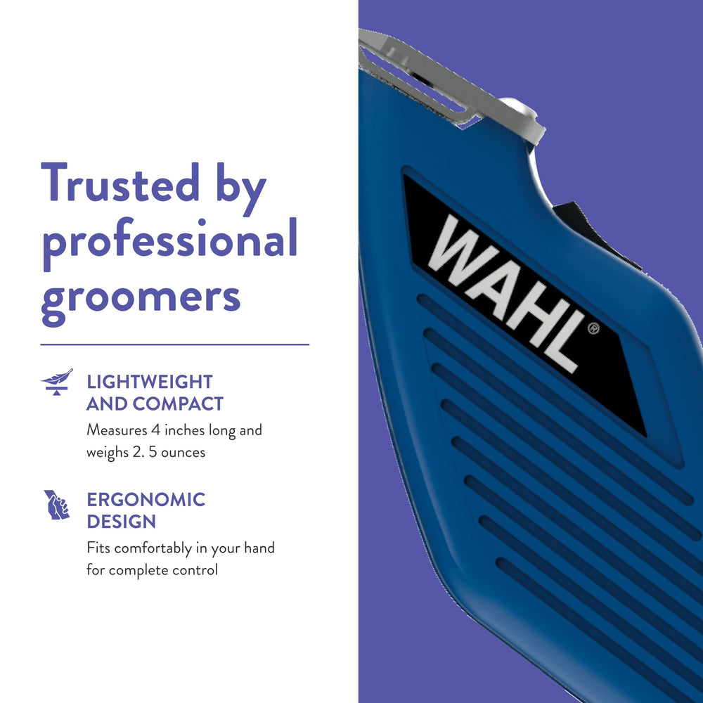 Wahl Pocket Pro Equine en action sur museau de chien pour finition délicate