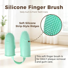 Brosse angulée Waituna positionnée près d’une molaire pour atteindre dents arrière