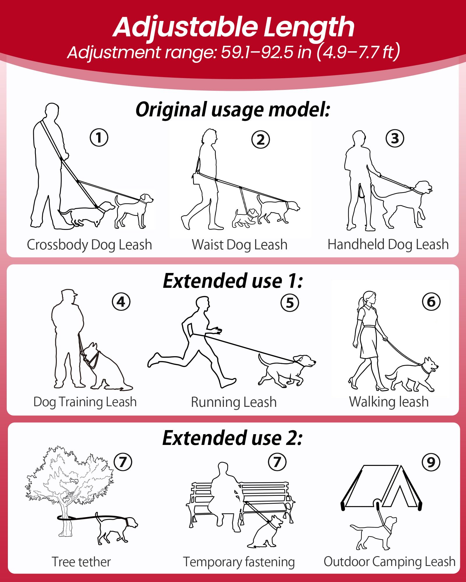 WANFIRE portée en bandoulière mains‑libres sur un jogger, maintien pratique pour course et randonnée