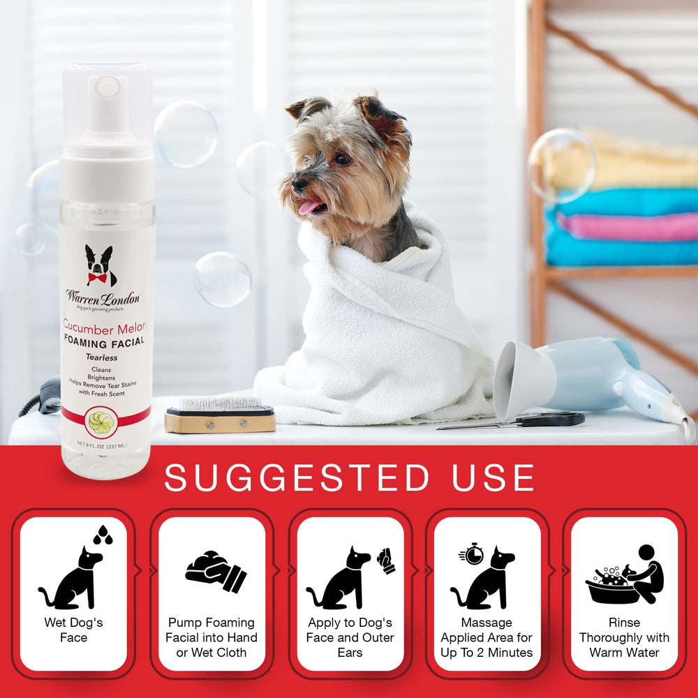 Warren London ambiance bain démontrant un nettoyage visage confortable