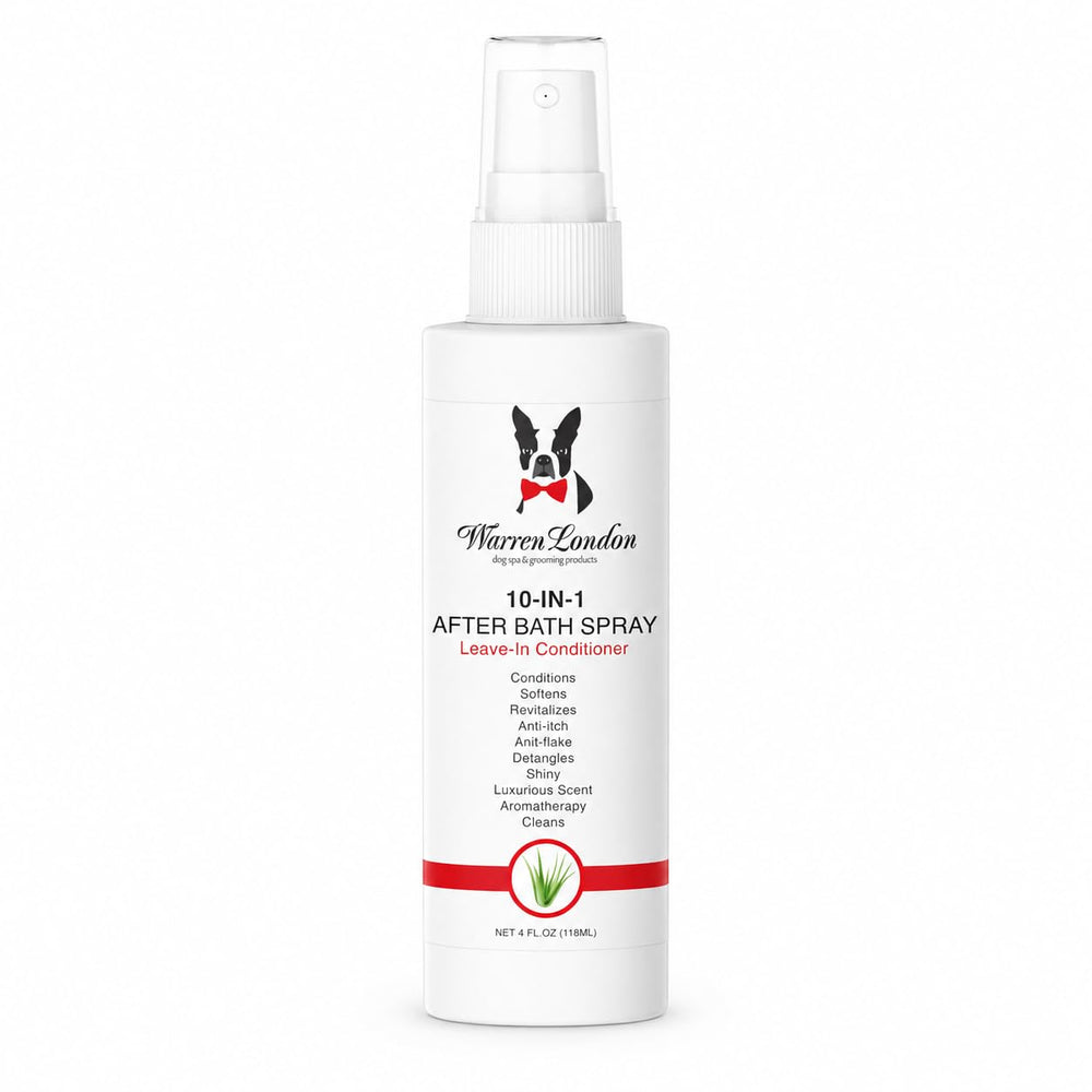 Warren London emballage avant montrant flacon 4oz et bénéfice voyage pratique
