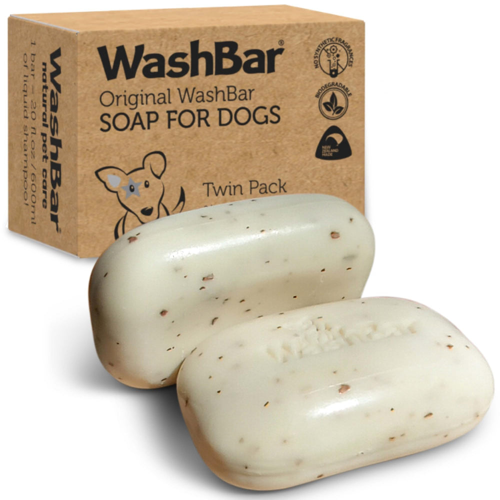 WashBar paquet duo face montrant emballage écologique bénéfice zéro plastique