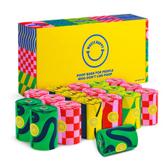 Waste Happy emballage avant montrant 18 rouleaux et grande quantité pratique
