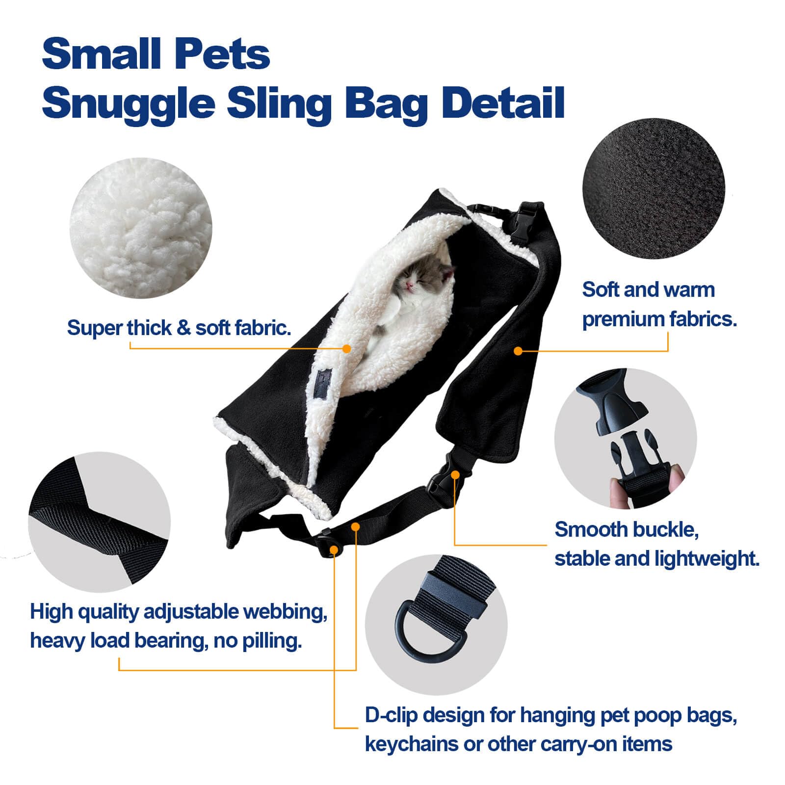WATFOON détail des bretelles larges pour port ergonomique et support