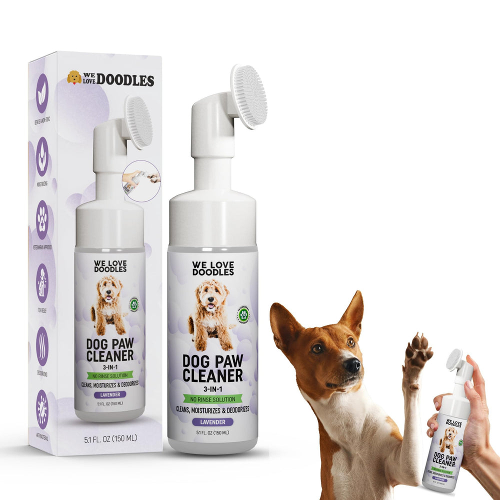 We Love Doodles emballage frontal montrant le flacon et l’étiquette claire