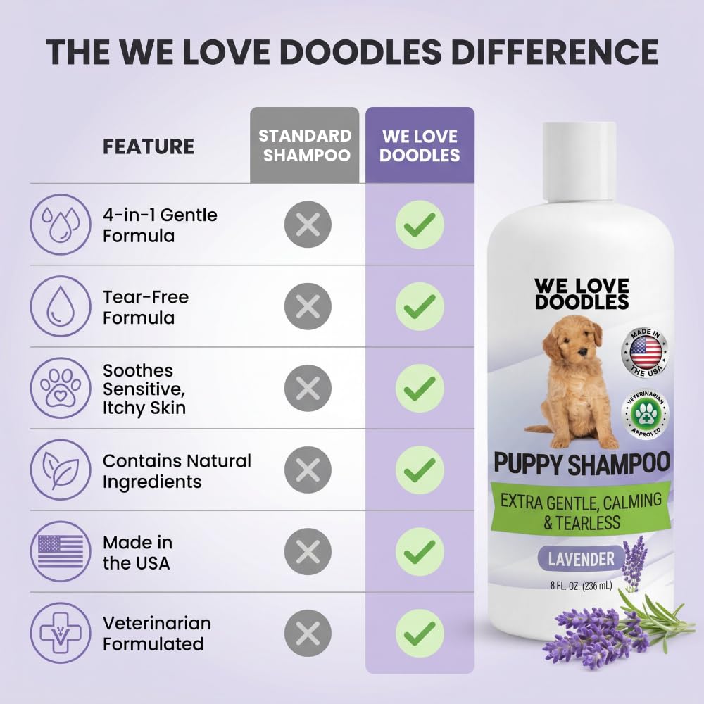 We Love Doodles comparaison avant-après pelage plus doux et moins emmêlé