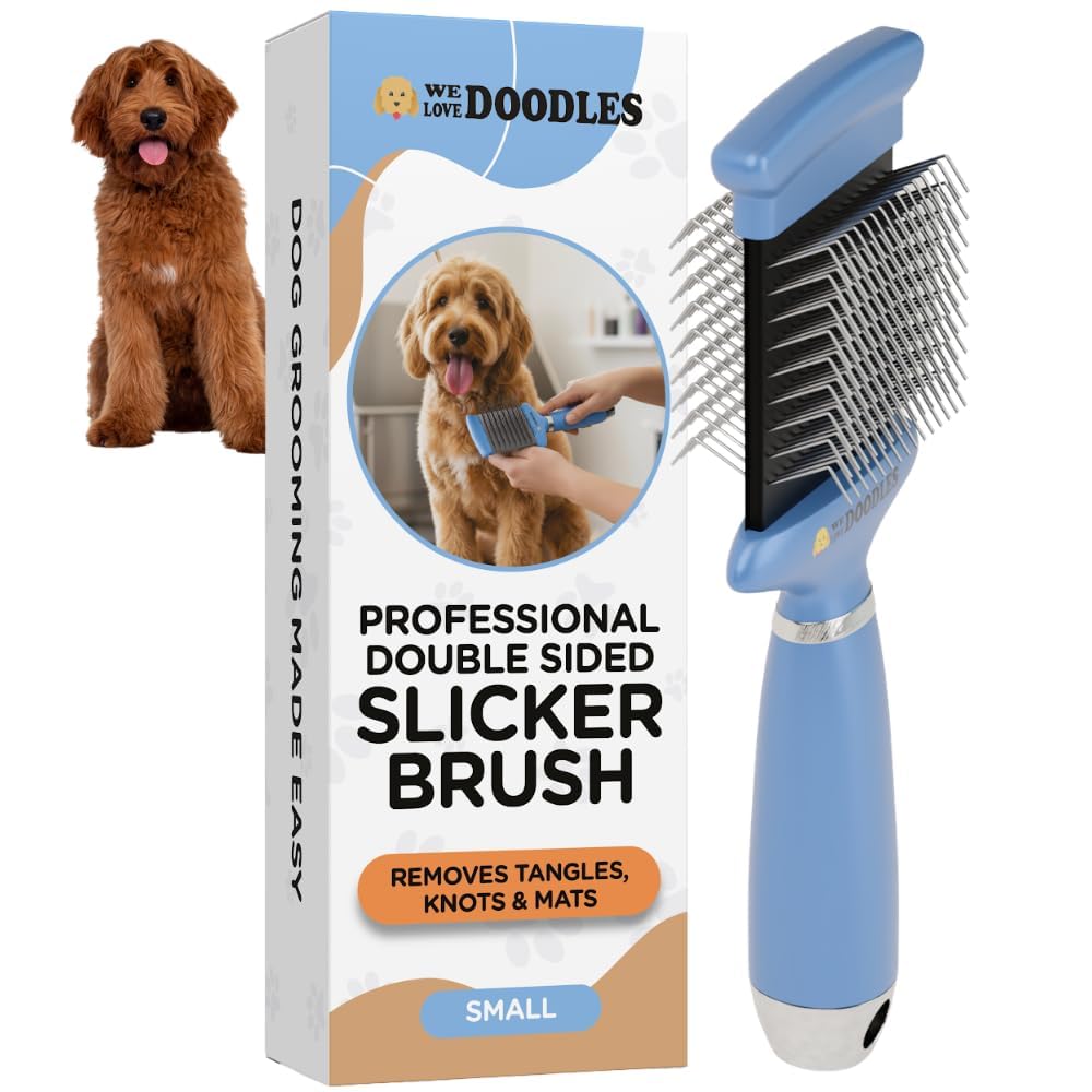 We Love Doodles brosse recto verso montrant emballage et design pratique