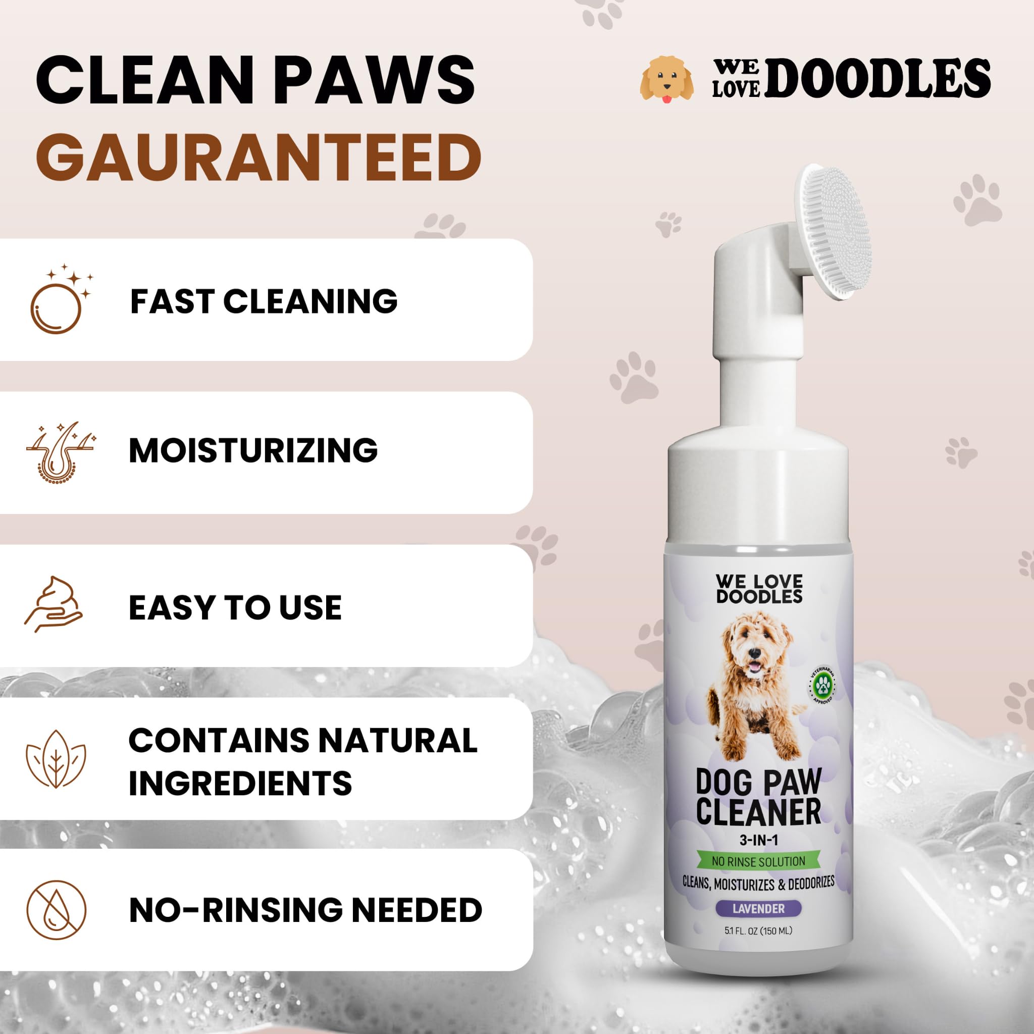 We Love Doodles brosse en silicone gros plan pour nettoyage efficace