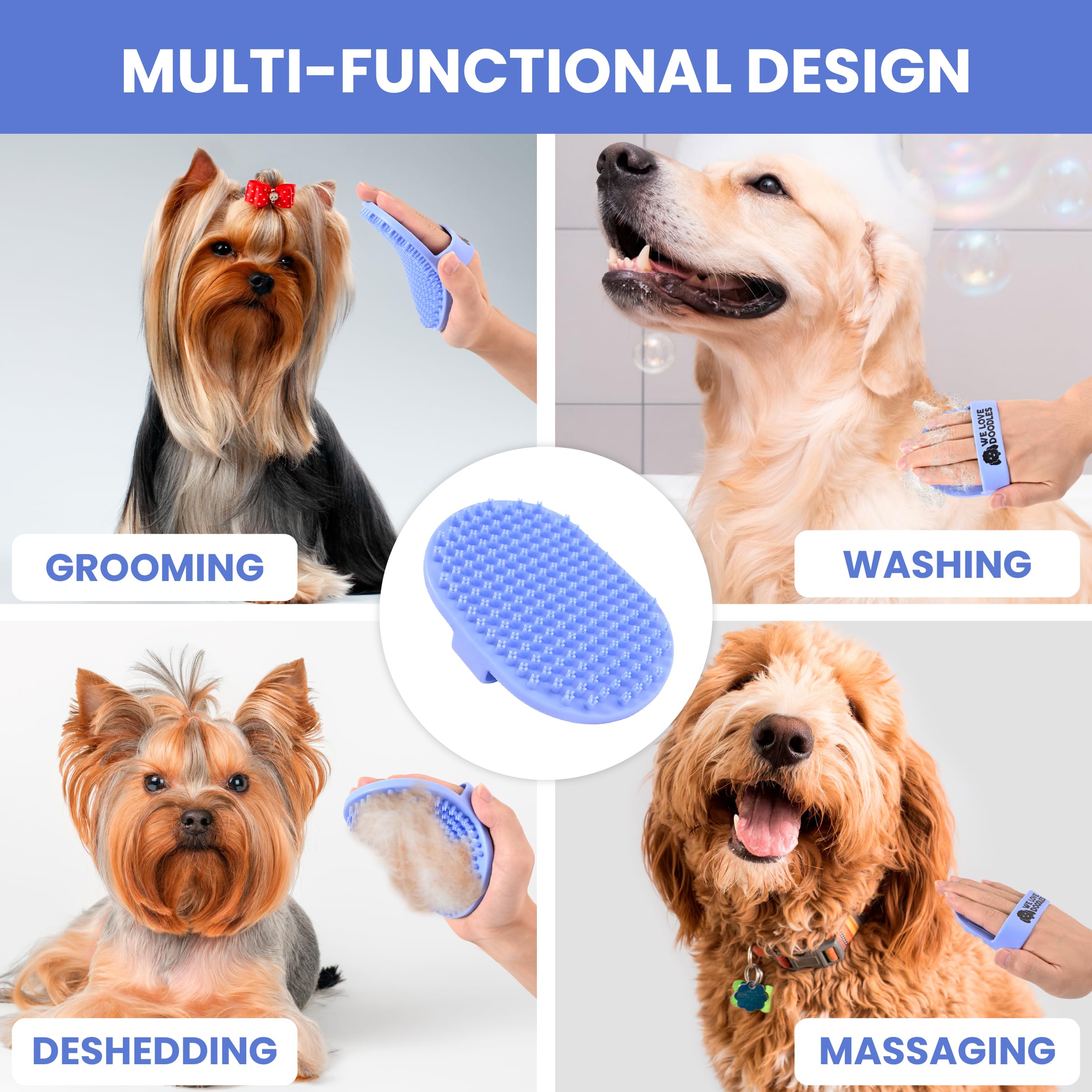 We Love Doodles zoom sur picots en silicone pour nettoyage et massage efficace