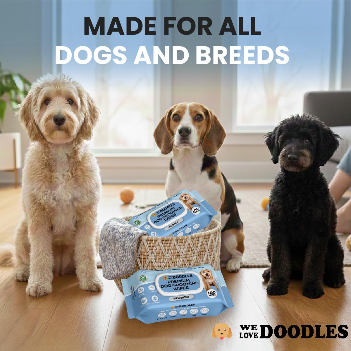 We Love Doodles comparaison taille avec une main pour évaluer dimension