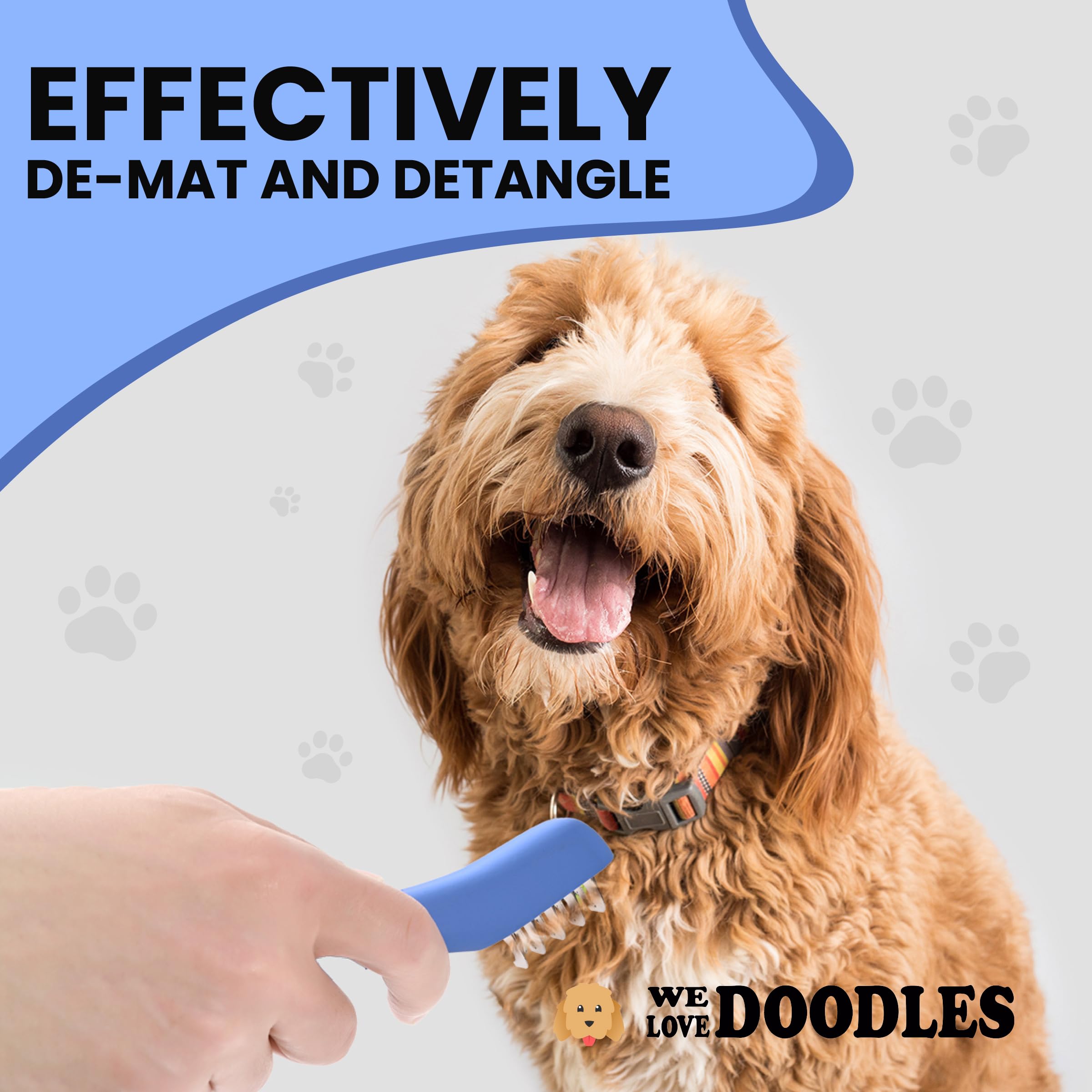 We Love Doodles râteau posé à côté d'une règle, dimension et ergonomie claires