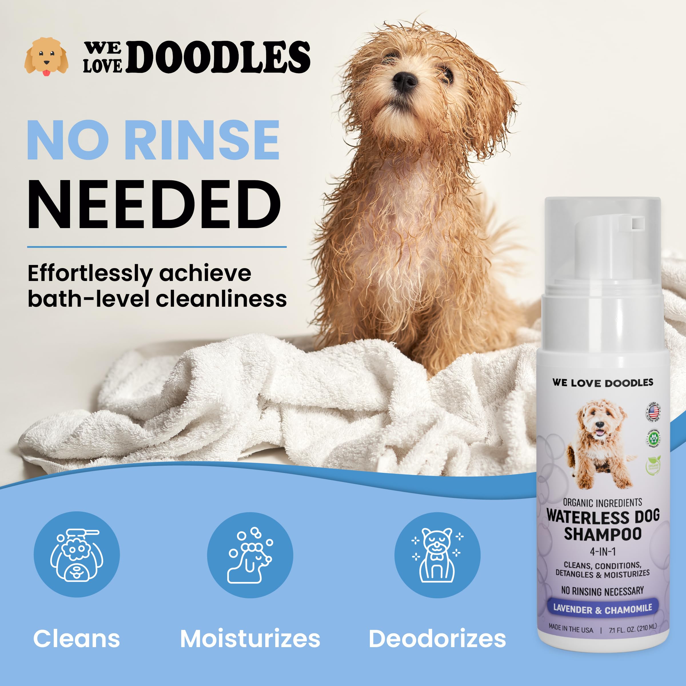 We Love Doodles comparaison taille flacon 7,1 oz idéal pour voyages