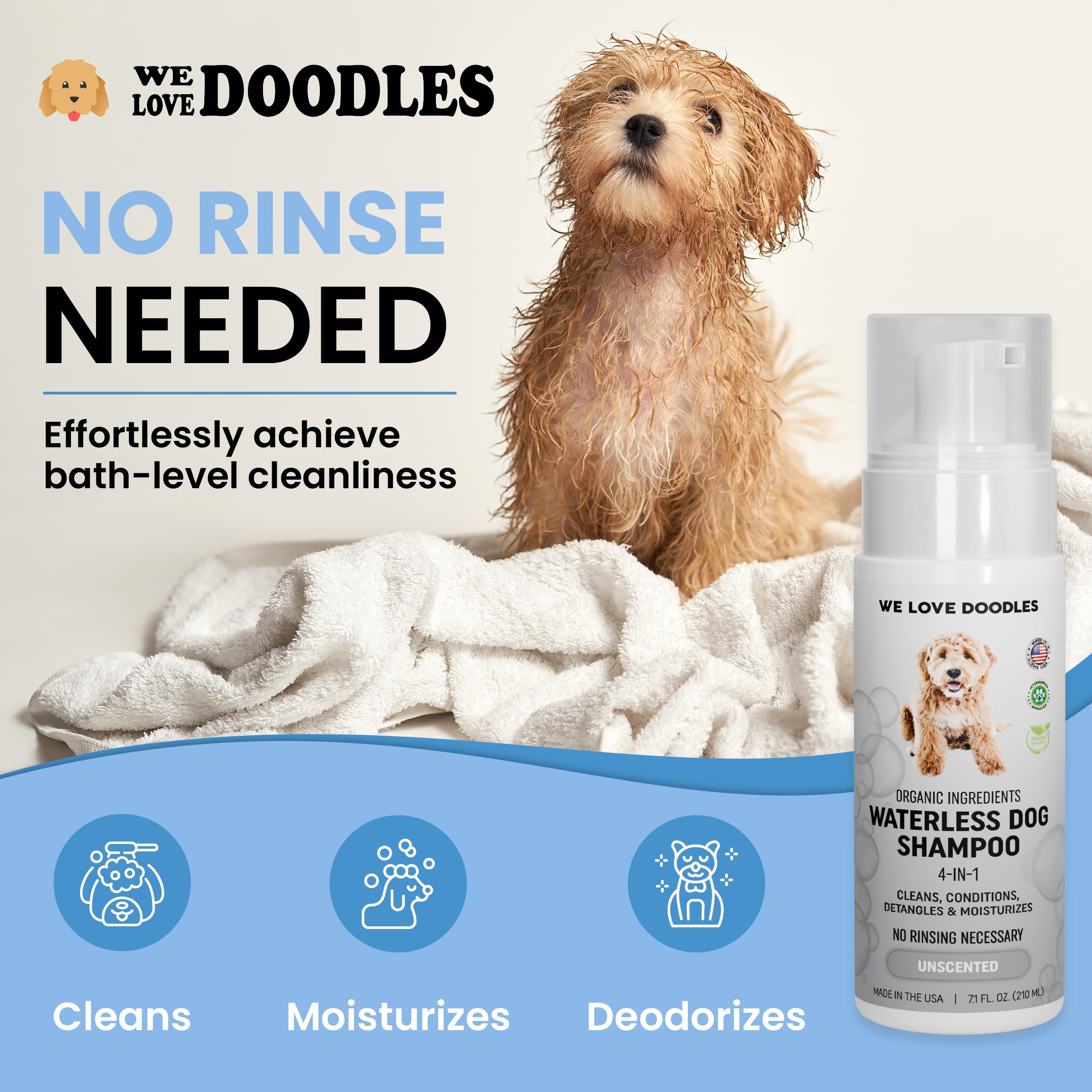 We Love Doodles étiquette lisible précisant formules douces et sans parabènes