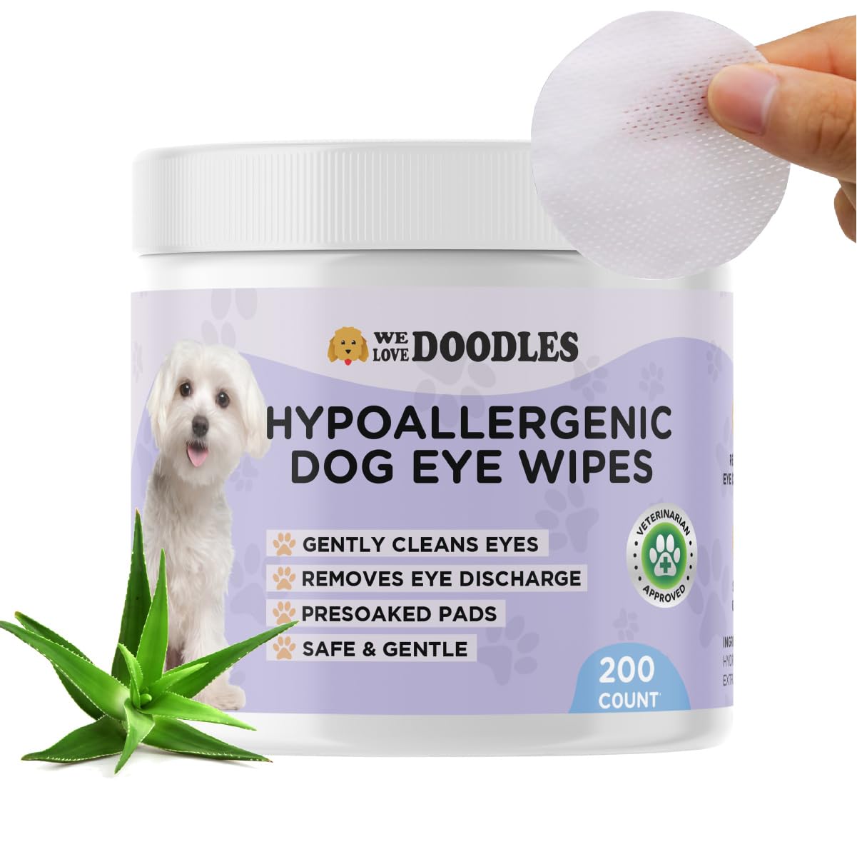We Love Doodles emballage avant montrant 200 lingettes, pratique et économique
