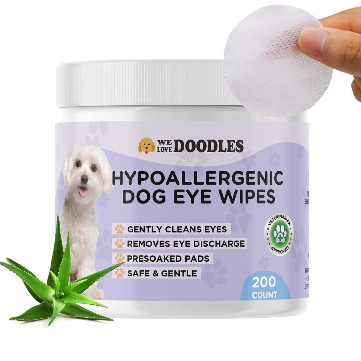We Love Doodles emballage avant montrant 200 lingettes, pratique et économique