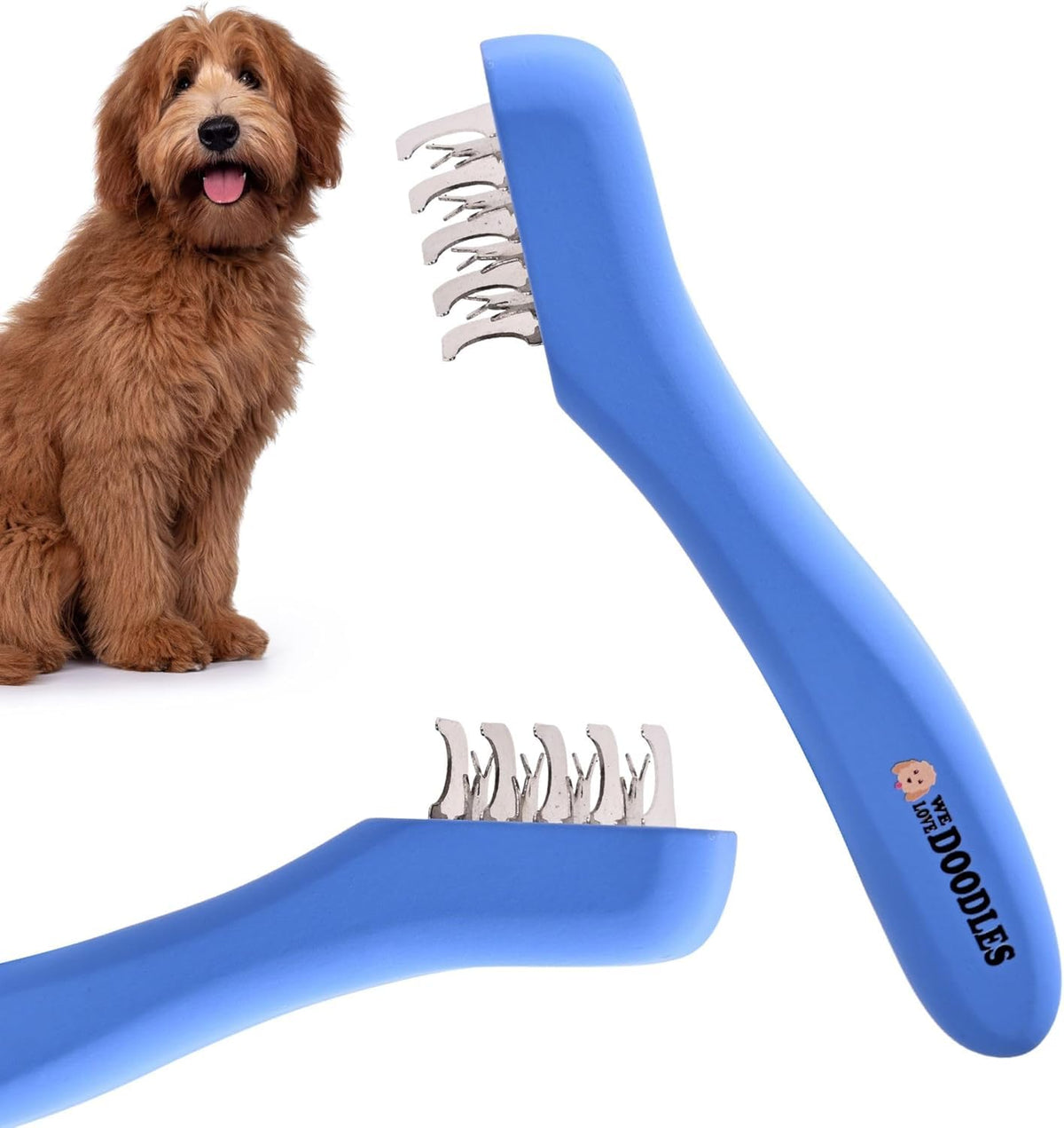We Love Doodles devanture du peigne montrant emballage et produit, propreté rapide