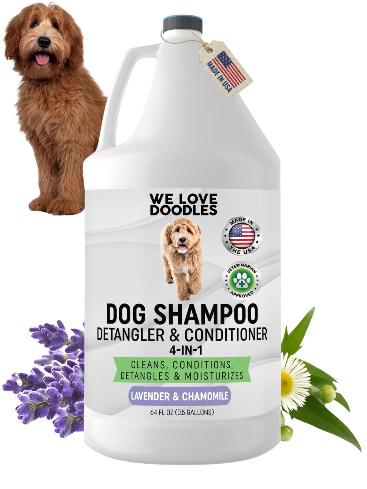 We Love Doodles bouteille 64 oz montrant grand format et économie