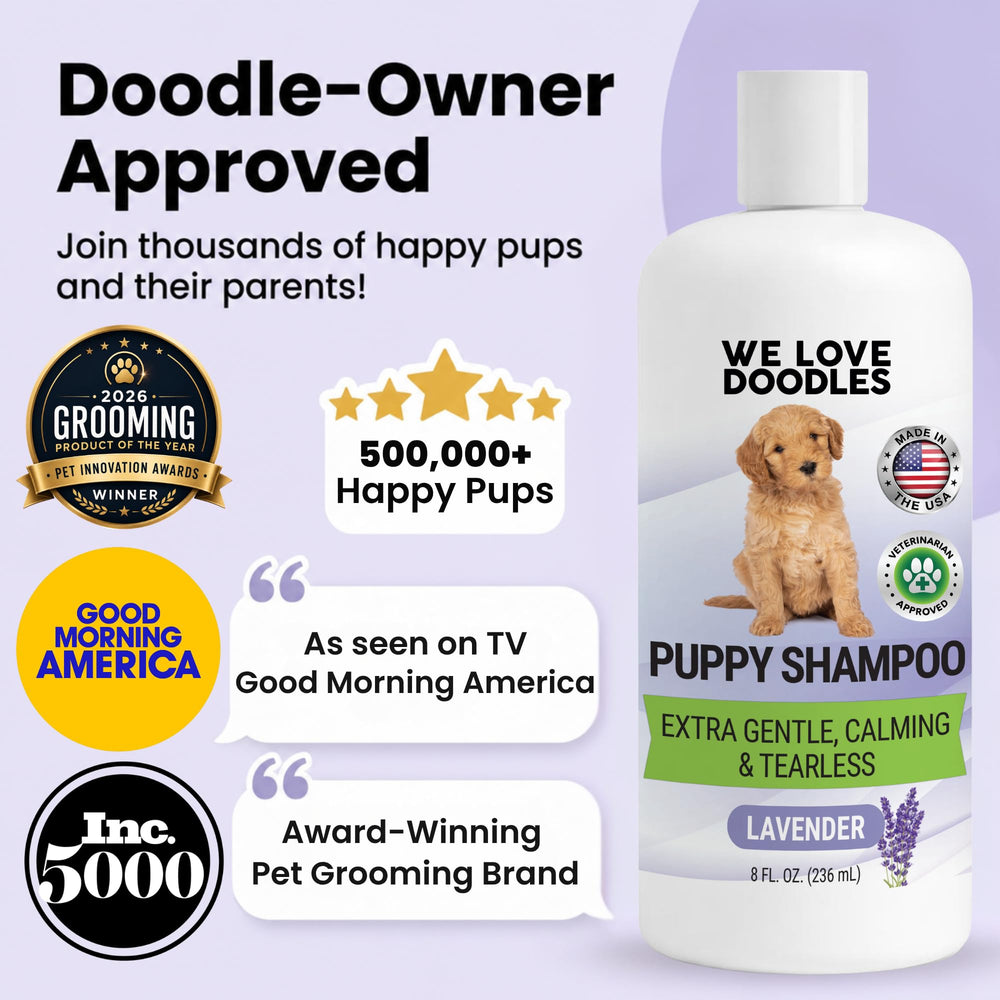 We Love Doodles ingrédients avoine et lavande illustrant apaisement et parfum léger