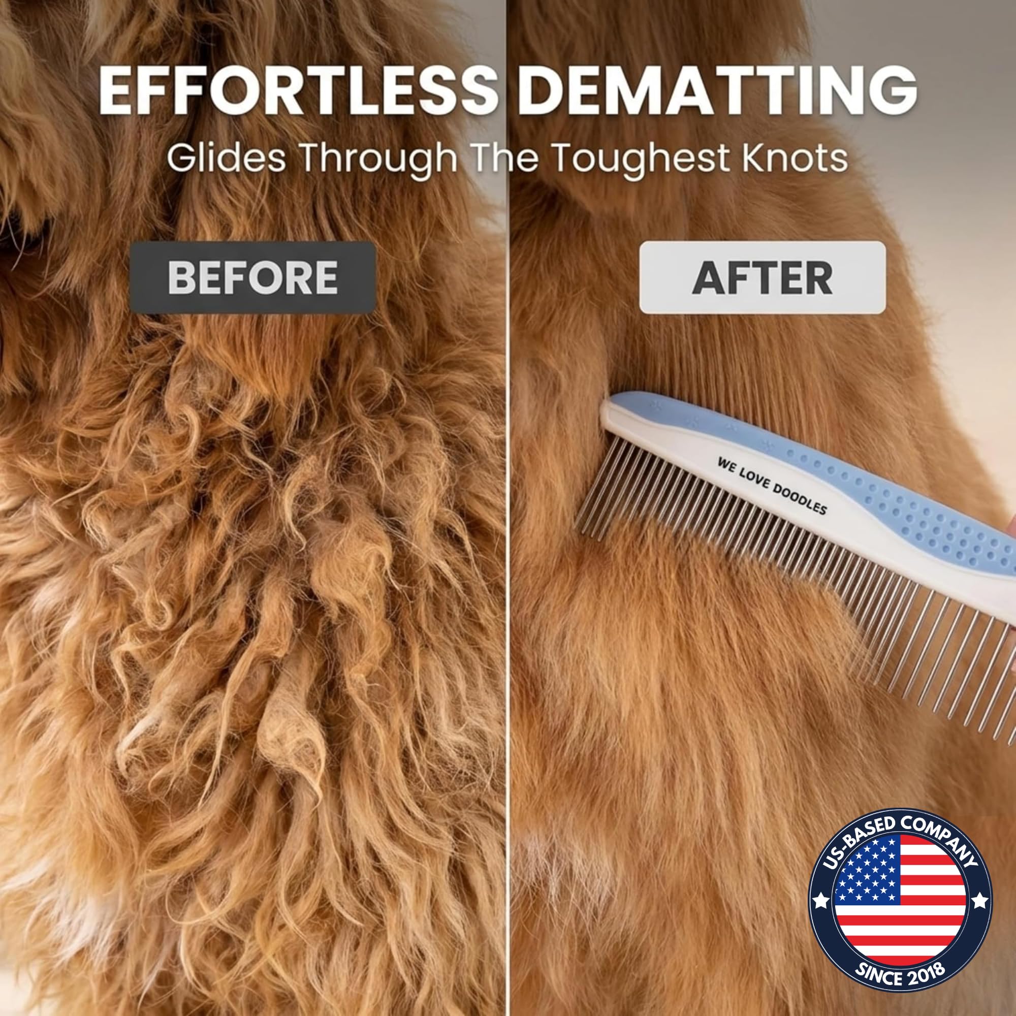 We Love Doodles comparaison de taille illustrant longueur des dents avantageuse