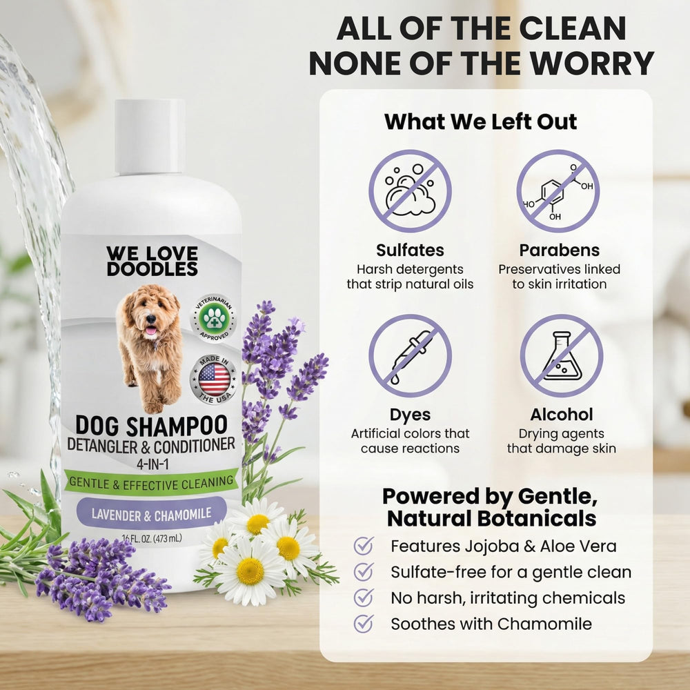 We Love Doodles mousse de shampooing montrant la texture douce pour peau sensible