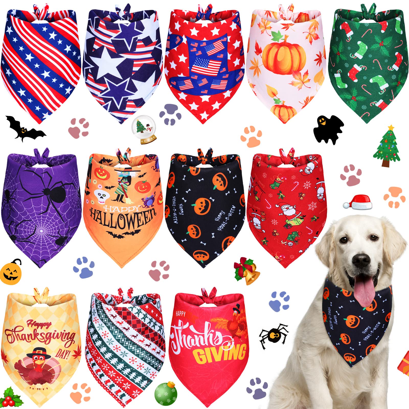 Weewooday emballage avant montrant 12 bandanas pratiques