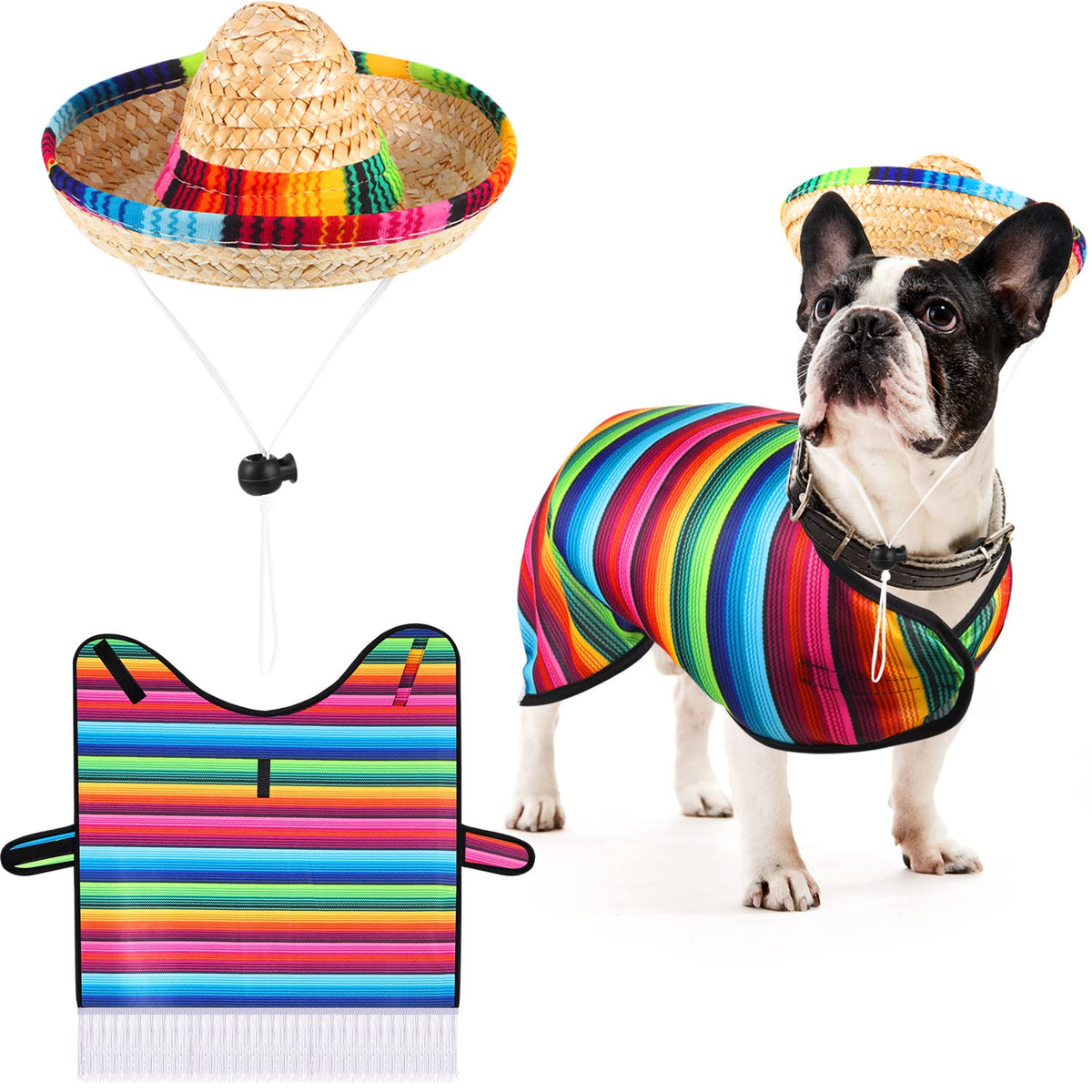 Weewooday sombrero vue de face, maintien ajustable et look festif
