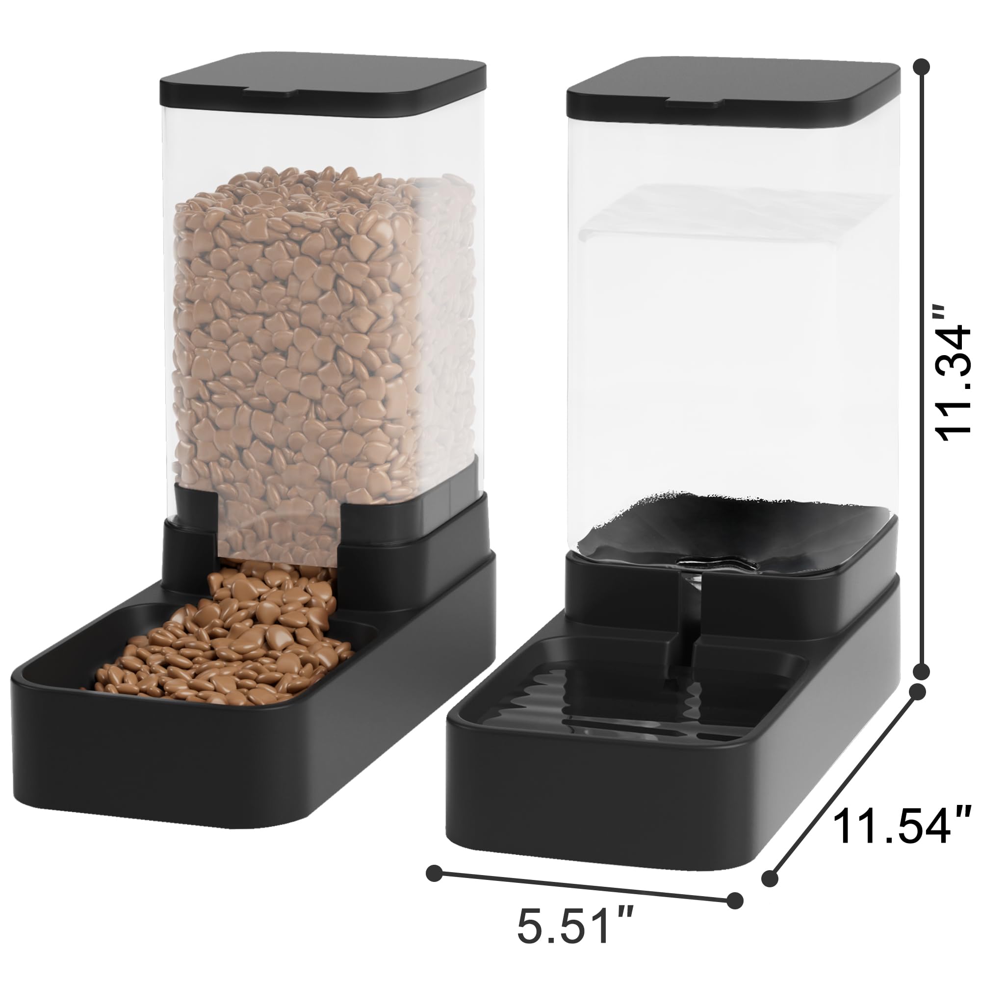 Wefeedy distributeur de nourriture face avant, design stable pour éviter renversements
