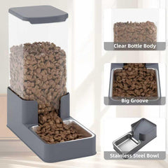 Wefeedy distributeur de nourriture ouvert montrant la grande capacité