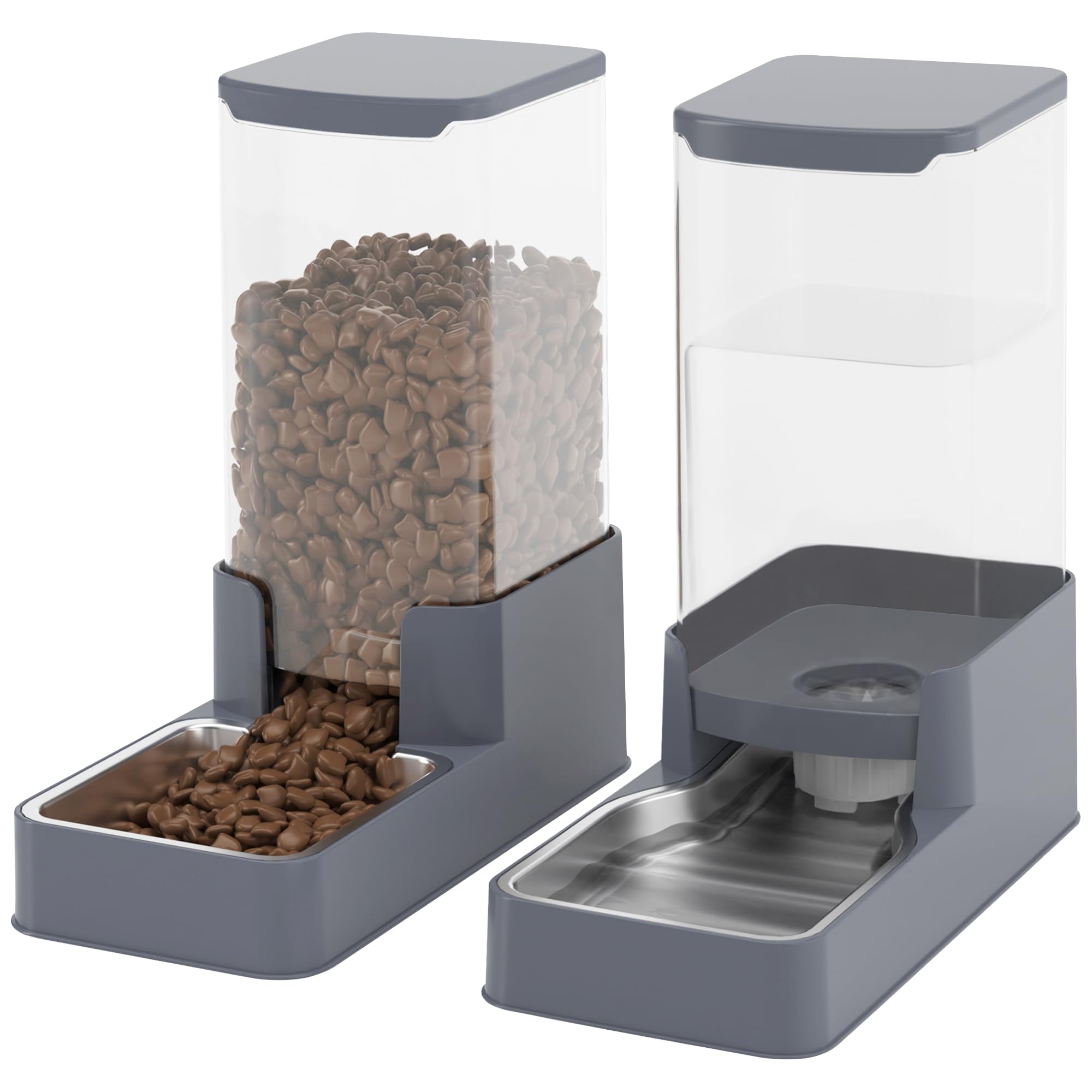 Wefeedy vue avant de l'ensemble distributeur et bol inox, solution fiable