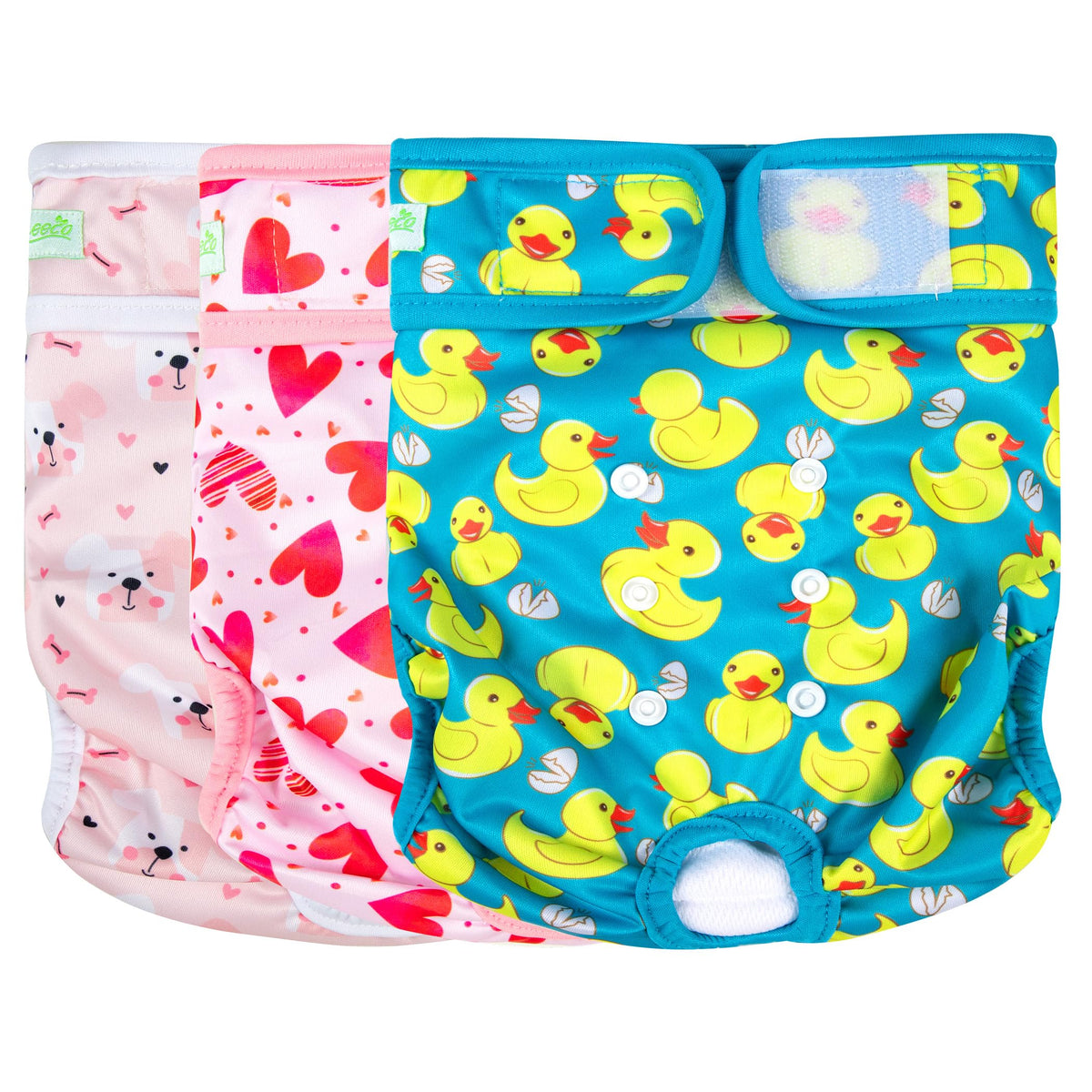 wegreeco face du pack 3 couches motif canards, protection pratique