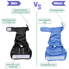 wegreeco détail de la fermeture velcro, ajustement facile sans abîmer le pelage
