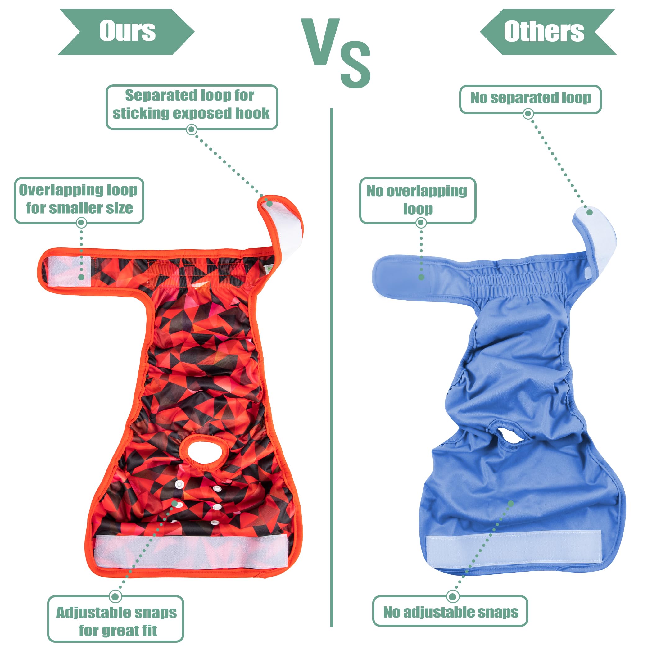 wegreeco velcro réglable facile à fermer sans accrocher la fourrure