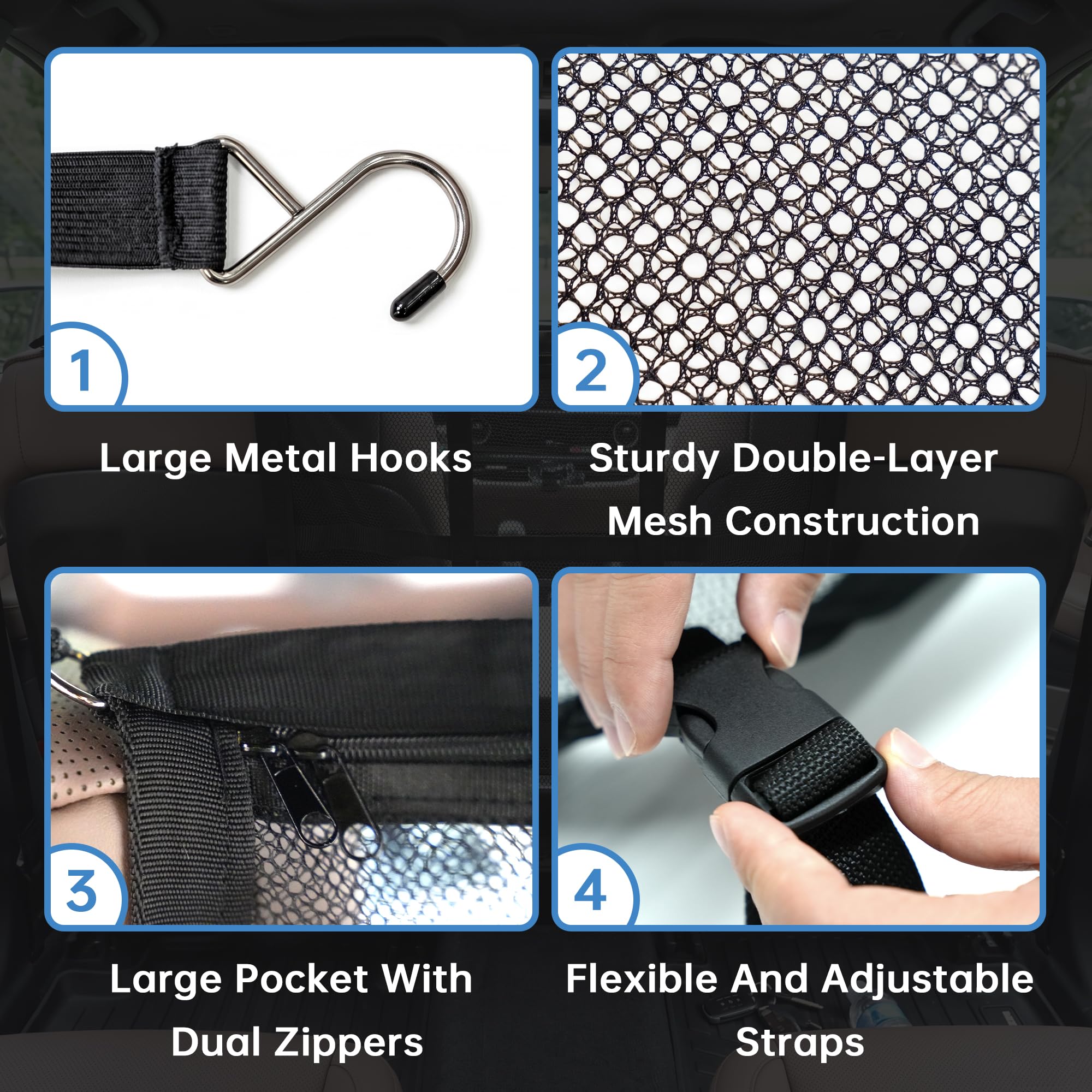 WELINHOME sangles attachées aux appuie-têtes pour installation rapide