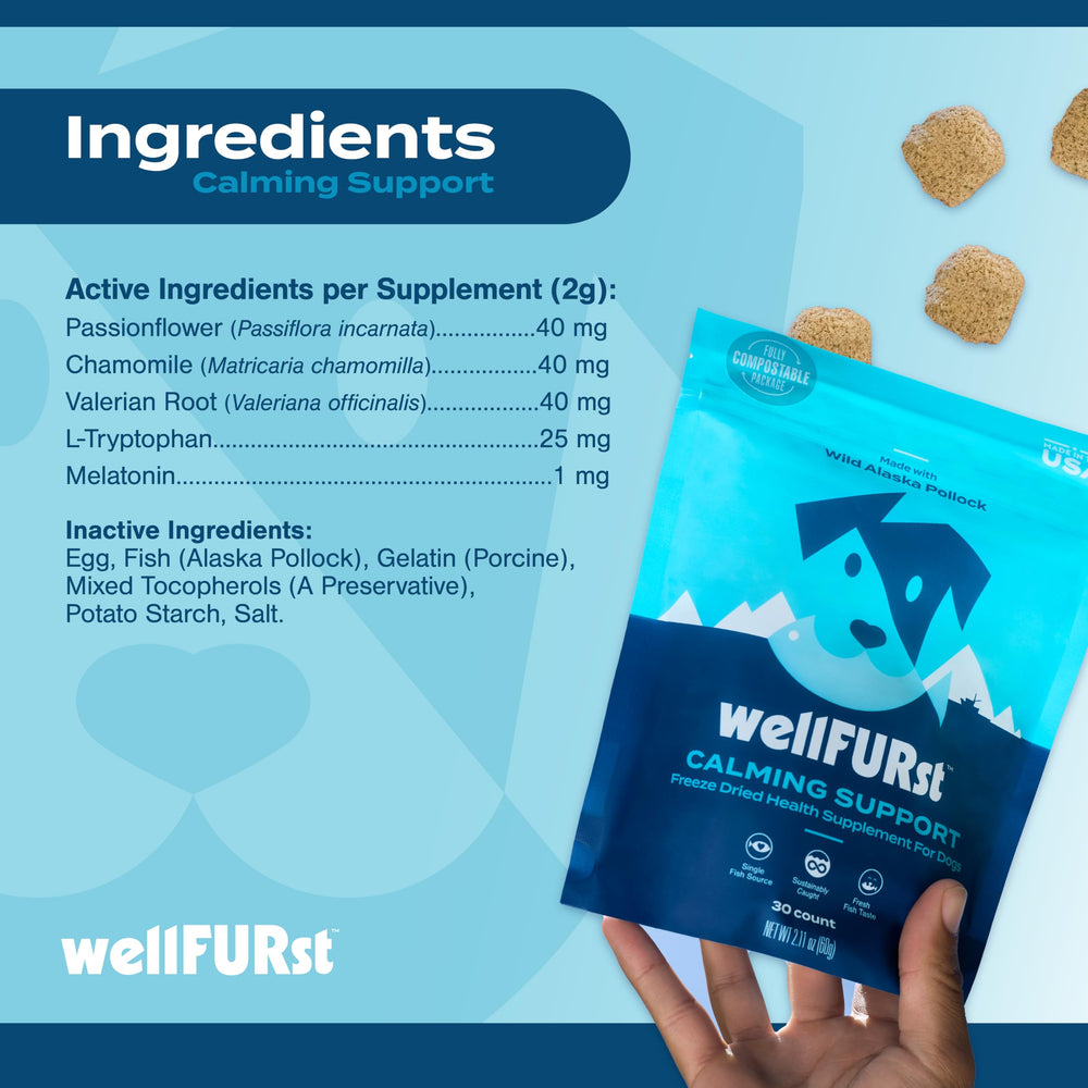 wellFURst chien acceptant la friandise, goût pollock apprécié par l'animal