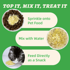 Wellix saupoudré sur croquettes pour stimuler l'appétit du chat