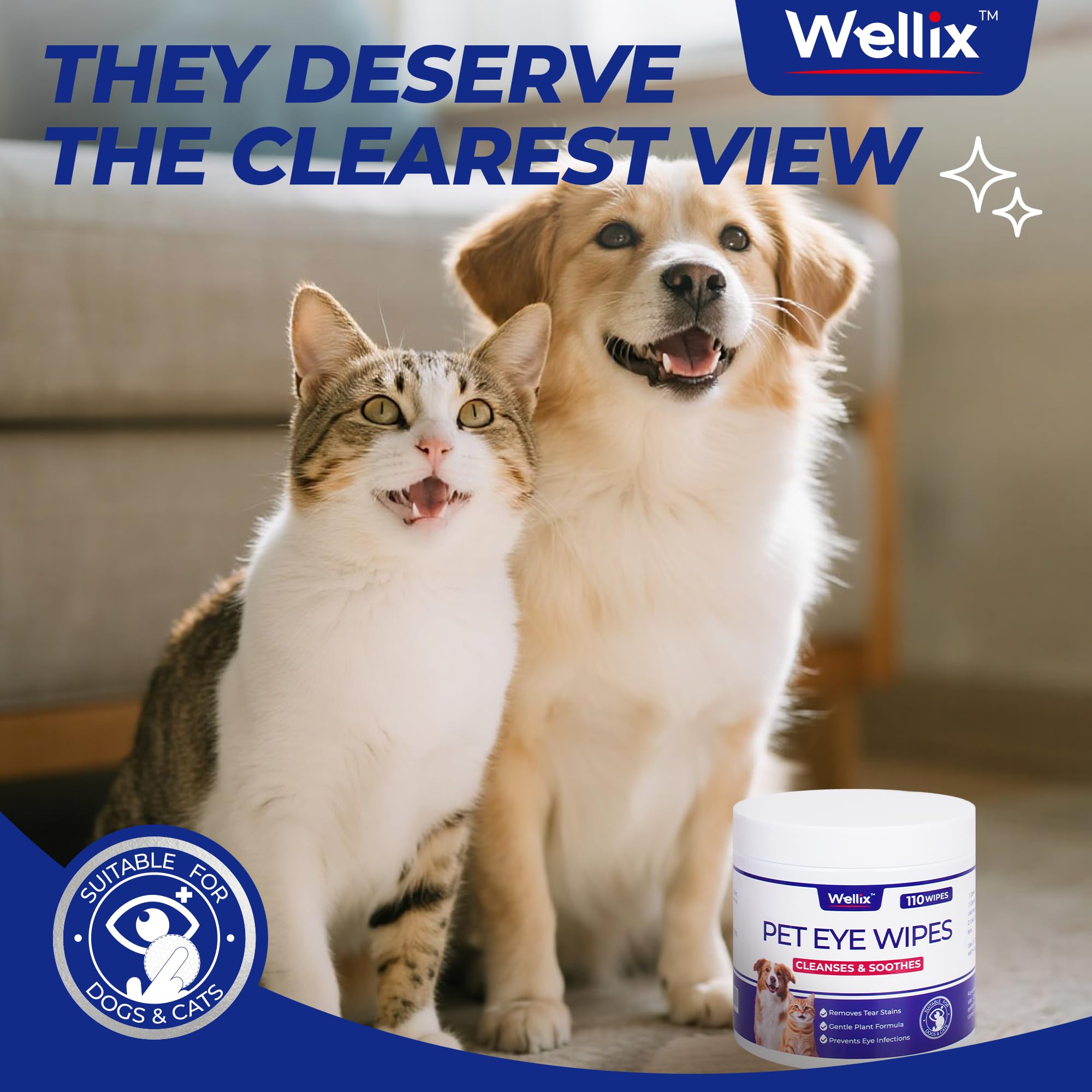 Wellix scène de toilettage domestique simplifiant routine oculaire
