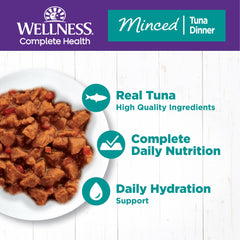 Wellness texture de la pâtée hachée montrant la sauce légère et appétence