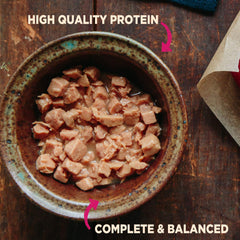 Wellness sachet ouvert avec sauce légère, appétit renforcé