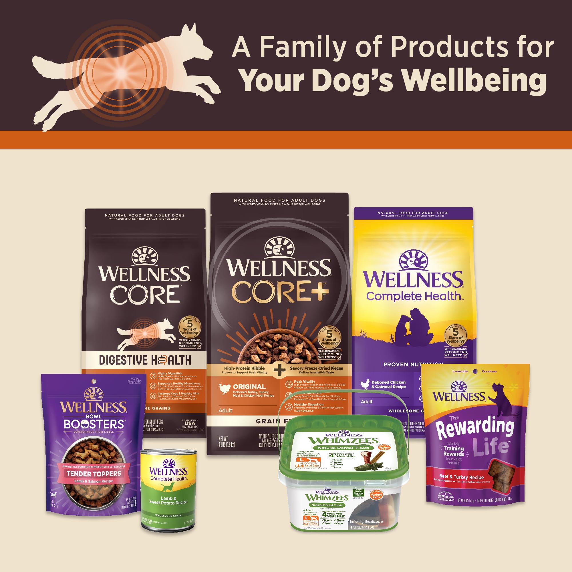 Wellness chien dégustant la pâté, favorise appétit et confort digestif