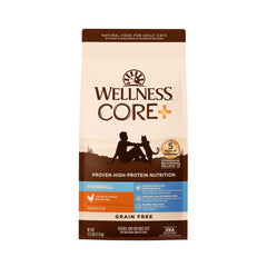 Wellness emballage avant montrant la recette Hairball et bénéfice contrôle des boules de poils